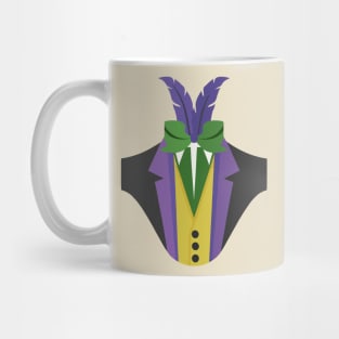 Mardi Gras Fake Faux Tuxedo Mug